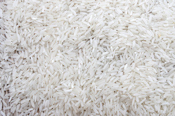 white long rice, background. Indian rice groats.