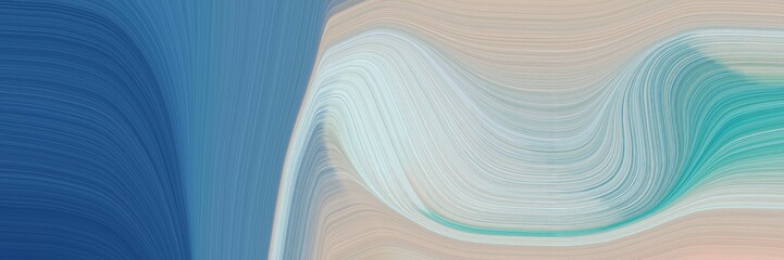 abstract moving header design with silver, teal blue and cadet blue colors. fluid curved lines with dynamic flowing waves and curves