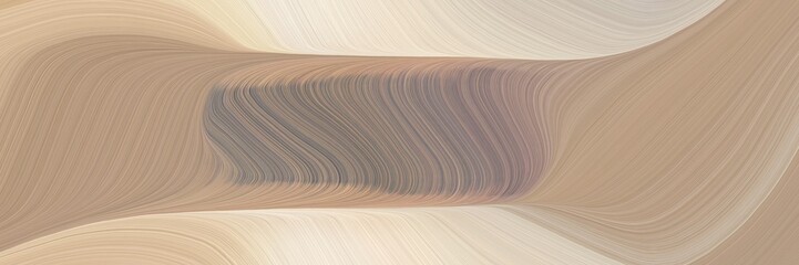 abstract colorful designed horizontal header with rosy brown, bisque and dim gray colors. fluid curved lines with dynamic flowing waves and curves
