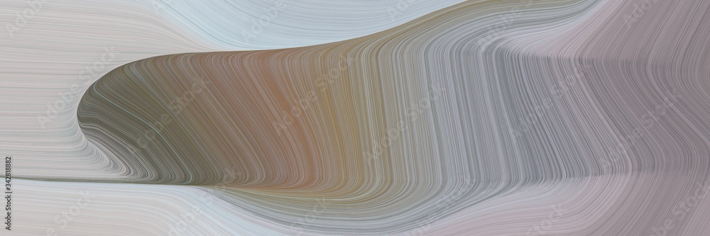 Aufkleber abstract moving header with dark gray, pastel brown and light gray colors. fluid curved lines with d