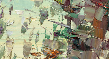 oil painting fragment, abstract illustration