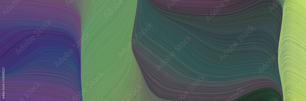 Poster abstract surreal header design with dark slate gray, dark khaki and dim gray colors. fluid curved flowing waves and curves