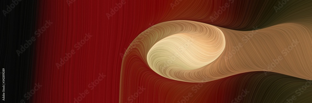 Poster abstract colorful banner design with chocolate, dark red and burly wood colors. fluid curved flowing