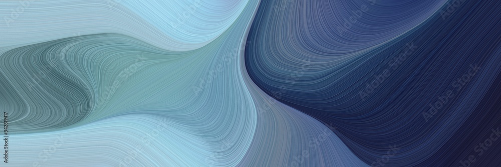 Poster abstract decorative header with dark slate gray, light steel blue and cadet blue colors. fluid curve