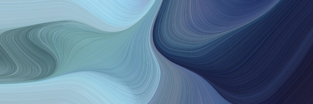 abstract decorative header with dark slate gray, light steel blue and cadet blue colors. fluid curved flowing waves and curves © Eigens