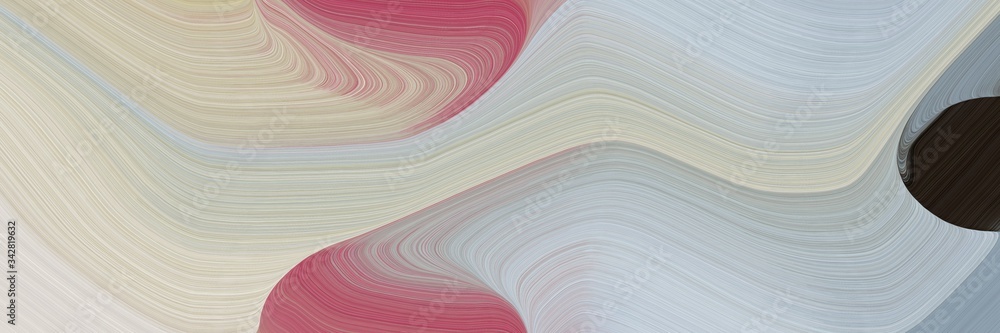 Poster abstract artistic designed horizontal header with silver, very dark green and moderate red colors. fluid curved flowing waves and curves