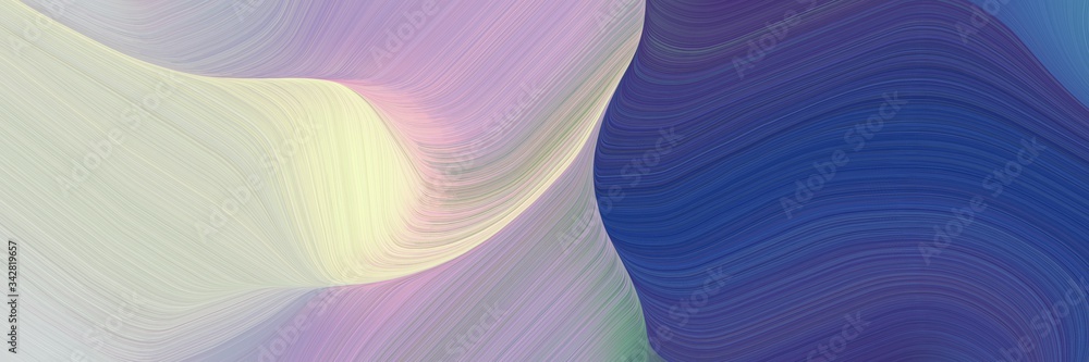 Aufkleber abstract decorative header with dark slate blue, silver and slate gray colors. fluid curved lines wi