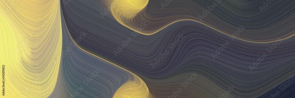 Aufkleber abstract decorative horizontal banner with dark slate gray, burly wood and gray gray colors. fluid c