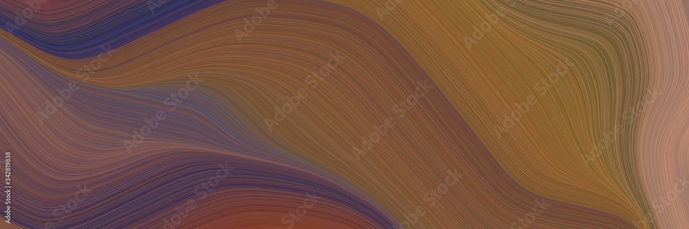 Aufkleber abstract moving banner design with pastel brown, old mauve and very dark violet colors. fluid curved