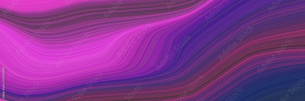 Poster abstract flowing banner design with dark slate blue, medium orchid and midnight blue colors. fluid curved lines with dynamic flowing waves and curves