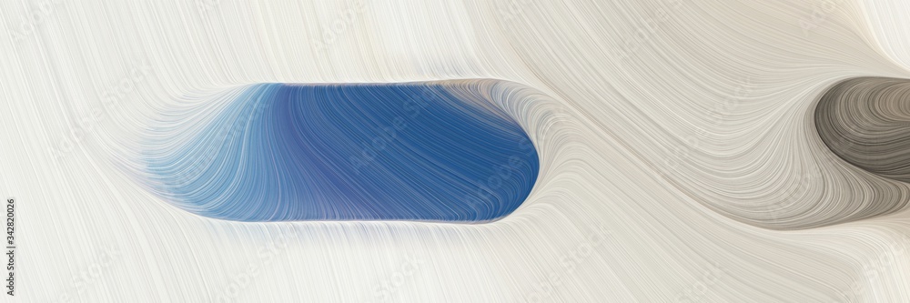Poster abstract flowing designed horizontal header with light gray, teal blue and old lavender colors. flui