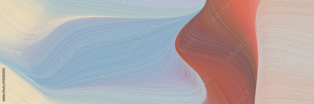 Poster abstract moving banner design with ash gray, pastel brown and pastel gray colors. fluid curved lines with dynamic flowing waves and curves