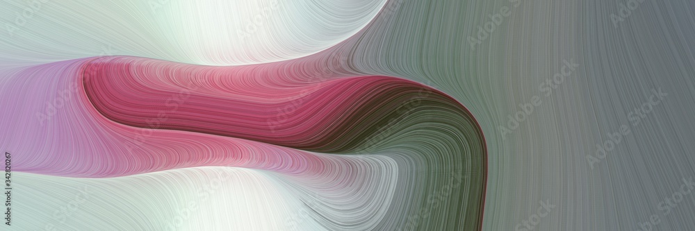 Poster abstract flowing header with gray gray, light gray and old mauve colors. fluid curved flowing waves 
