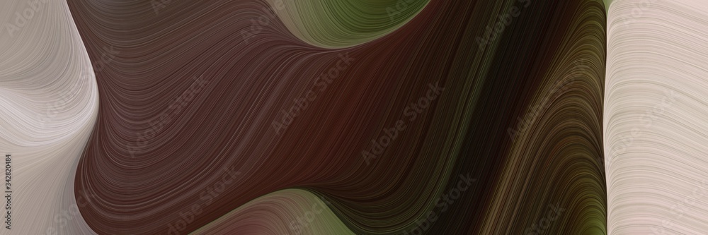 Poster abstract surreal banner with very dark pink, silver and rosy brown colors. fluid curved lines with d