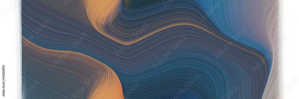 Aufkleber abstract modern banner design with dark slate gray, tan and gray gray colors. fluid curved flowing w
