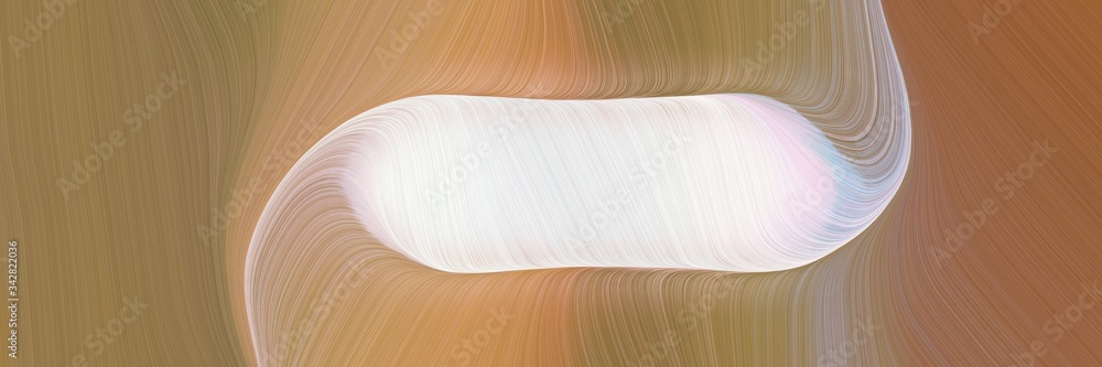 Poster abstract surreal banner with pastel brown, linen and rosy brown colors. fluid curved lines with dyna