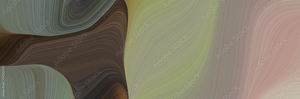 Poster abstract artistic header design with gray gray, very dark blue and old mauve colors. fluid curved flowing waves and curves