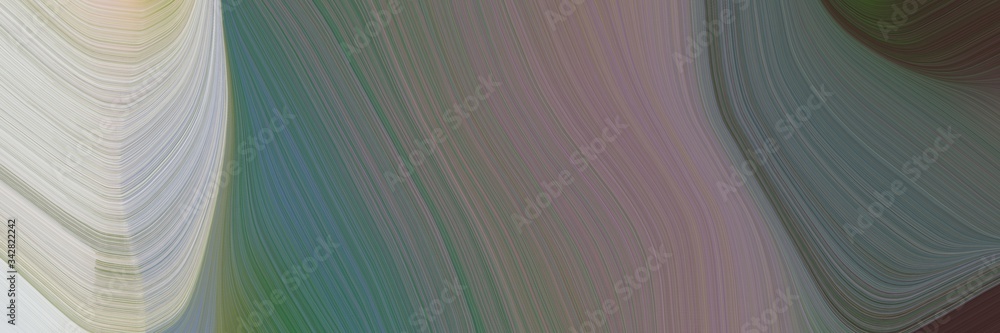 Poster abstract colorful banner with dim gray, pastel gray and ash gray colors. fluid curved flowing waves 
