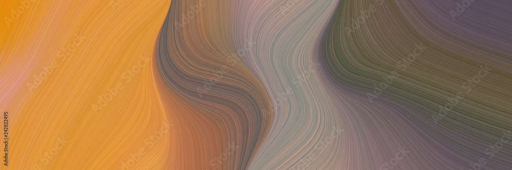 Poster abstract colorful header design with dim gray, peru and rosy brown colors. fluid curved flowing wave