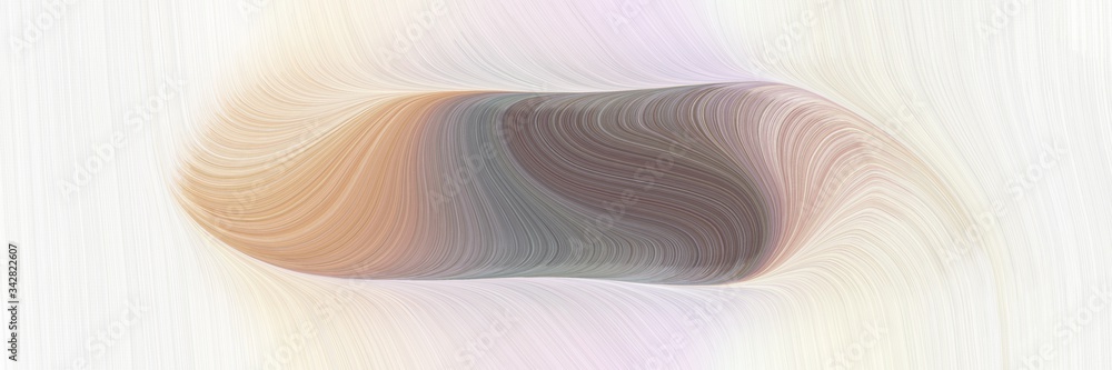 Poster abstract flowing banner design with linen, old lavender and gray gray colors. fluid curved lines wit