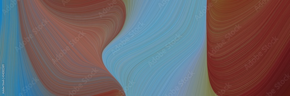 Poster abstract flowing header with old mauve, cadet blue and slate gray colors. fluid curved flowing waves