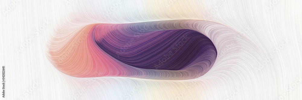 Aufkleber abstract surreal horizontal header with dim gray, old mauve and linen colors. fluid curved lines with dynamic flowing waves and curves