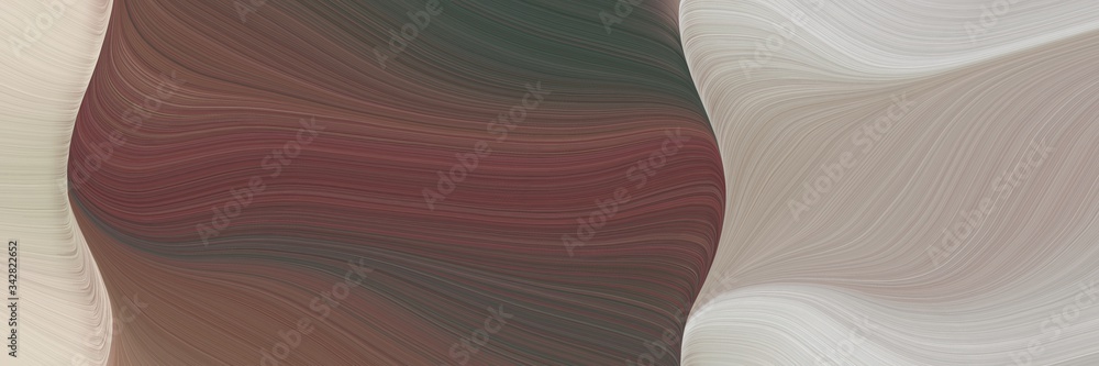 Leinwandbilder abstract surreal banner with old mauve, silver and dark gray colors. fluid curved lines with dynamic