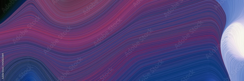 Fototapete abstract moving banner with dark slate blue, thistle and dark moderate pink colors. fluid curved lin