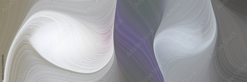 Aufkleber abstract colorful horizontal banner with dark gray, dim gray and lavender colors. fluid curved flowi