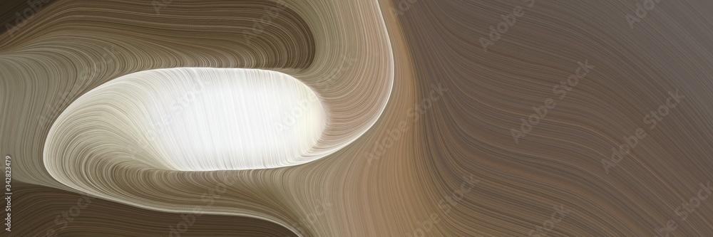 Aufkleber abstract flowing header design with pastel brown, antique white and rosy brown colors. fluid curved 