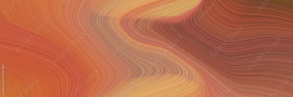 Aufkleber abstract moving header design with indian red, sandy brown and old mauve colors. fluid curved flowin