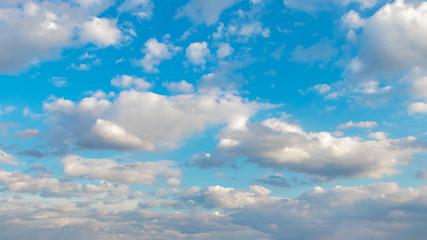 Blue sky with white clouds in sunny weather_