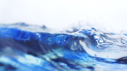 Soft blur focus of Abstract water splash surface filling the frame with the water drop and waving...