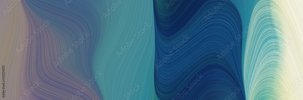 Aufkleber abstract artistic header design with teal blue, tea green and gray gray colors. fluid curved flowing
