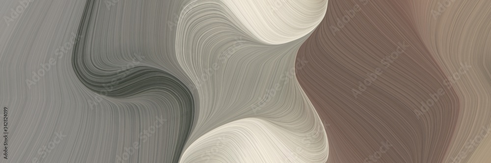 Poster abstract surreal header with gray gray, light gray and dark slate gray colors. fluid curved lines wi