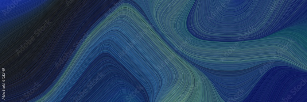 Aufkleber abstract artistic designed horizontal header with dark slate gray, midnight blue and very dark blue 