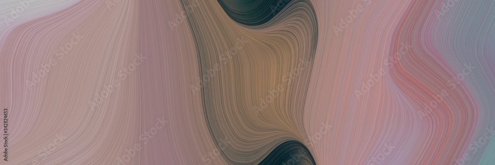 Poster abstract surreal header design with gray gray, very dark blue and dim gray colors. fluid curved lines with dynamic flowing waves and curves