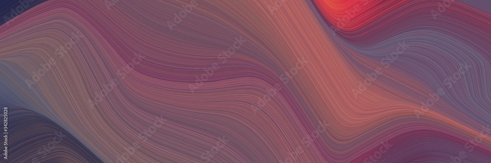 Leinwandbilder abstract colorful header design with pastel brown, dim gray and moderate red colors. fluid curved lines with dynamic flowing waves and curves
