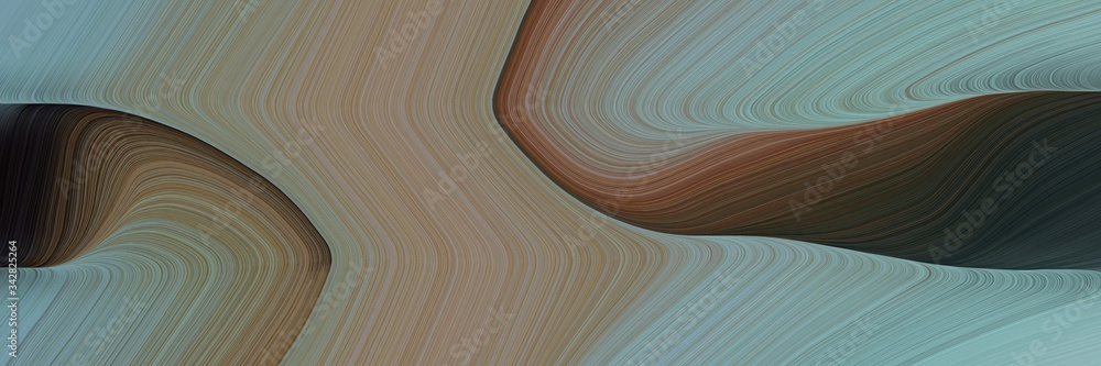 Poster abstract decorative header design with gray gray, very dark green and old mauve colors. fluid curved flowing waves and curves