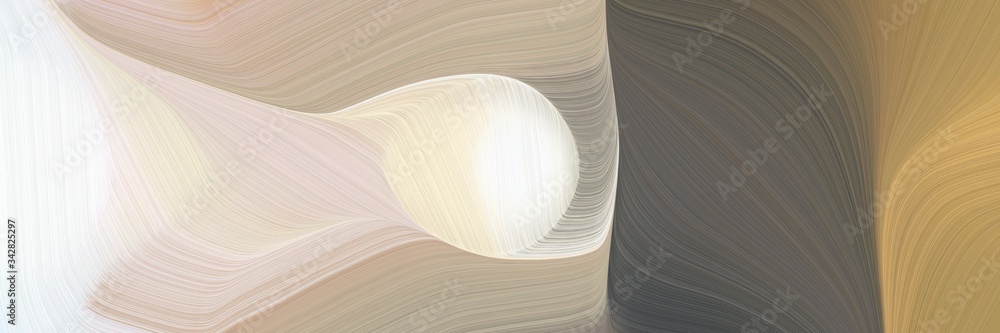 Poster abstract surreal header with pastel gray, pastel brown and light gray colors. fluid curved flowing w