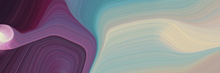 abstract surreal horizontal header with ash gray, very dark magenta and blue chill colors. fluid curved flowing waves and curves
