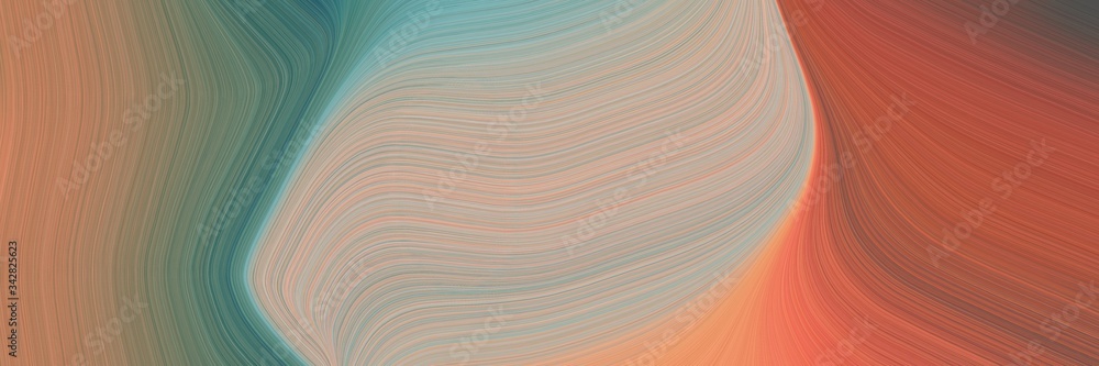 Aufkleber abstract colorful designed horizontal banner with indian red, rosy brown and dim gray colors. fluid 