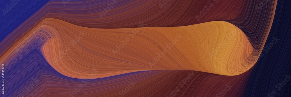 Aufkleber abstract flowing designed horizontal header with old mauve, bronze and very dark blue colors. fluid 