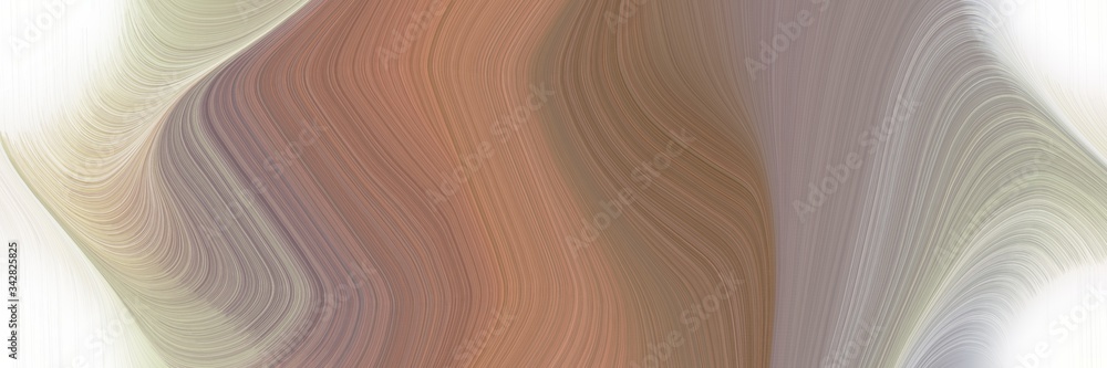 Poster abstract flowing banner with gray gray, beige and pastel gray colors. fluid curved lines with dynami