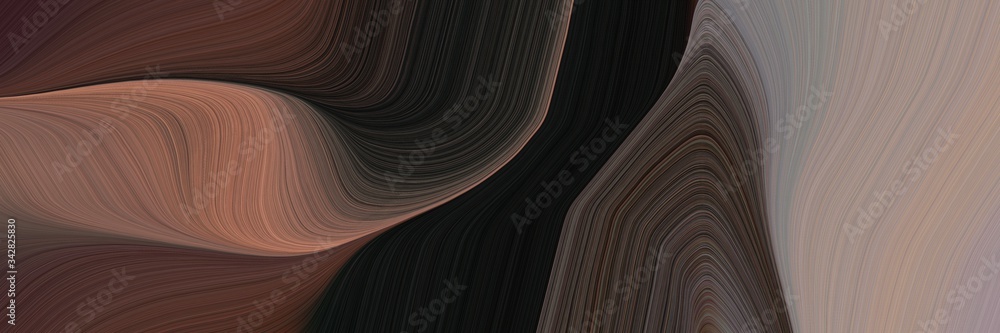 Leinwandbilder abstract flowing header with very dark pink, rosy brown and gray gray colors. fluid curved lines wit