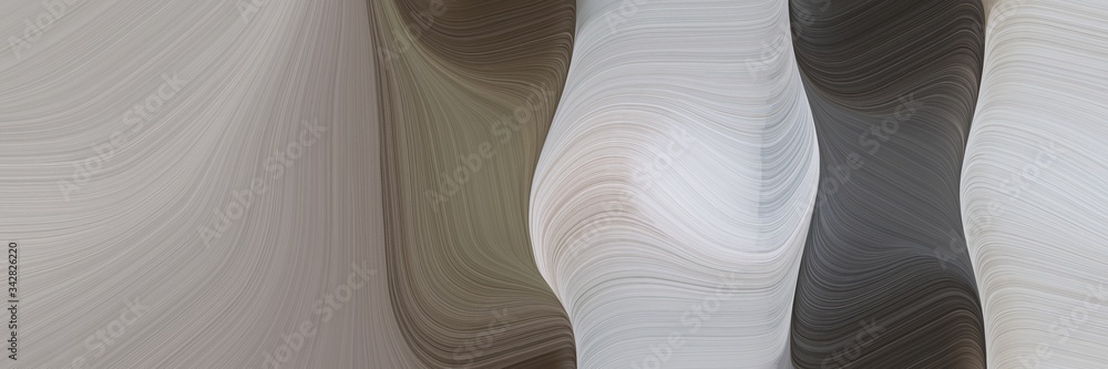Poster abstract moving designed horizontal header with dark gray, dark slate gray and dim gray colors. flui