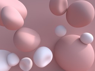 3d rendering of modern abstract background in pastel color