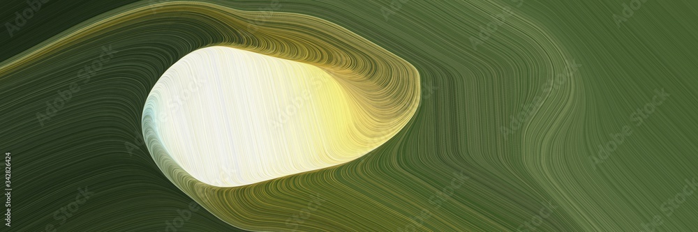 Aufkleber abstract artistic banner design with dark olive green, wheat and pastel brown colors. fluid curved lines with dynamic flowing waves and curves