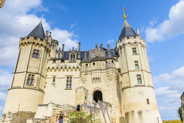 Saumur castle in the loire valley, france