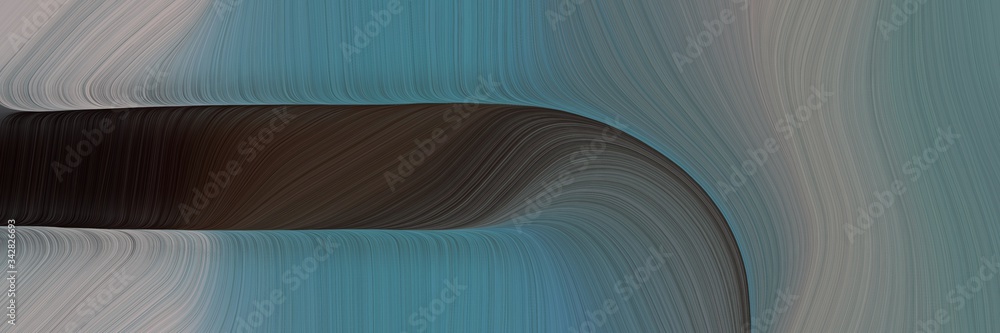 Poster abstract artistic horizontal header with dim gray, very dark pink and dark gray colors. fluid curved